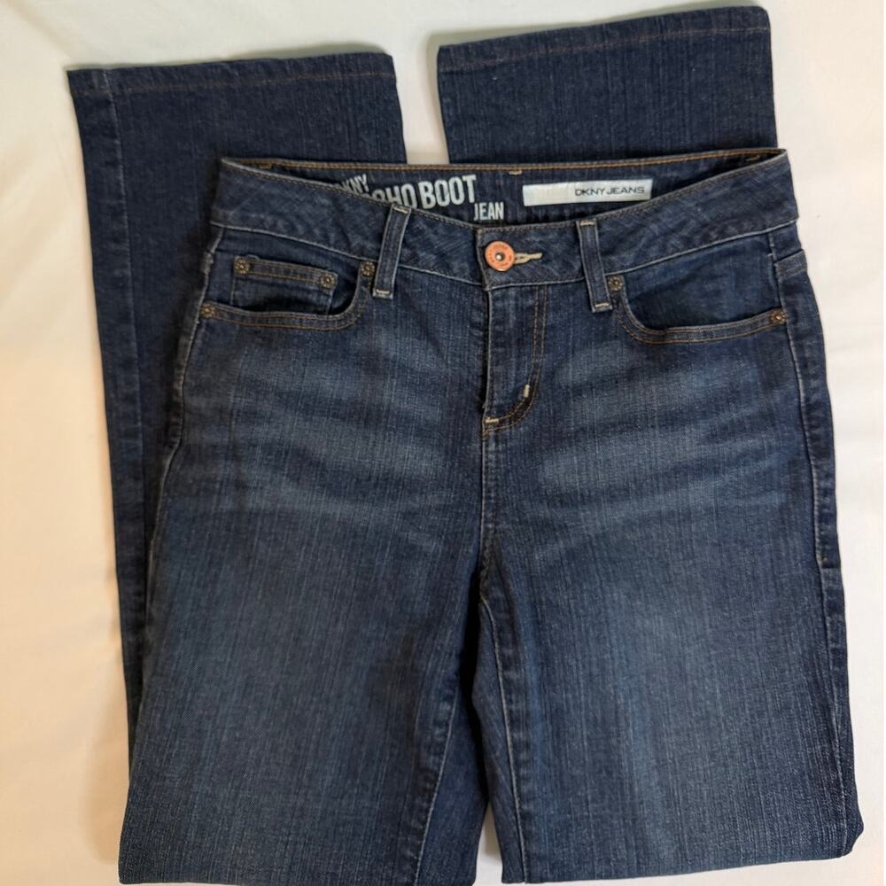 DKNY Soho Bootcut‎ Jeans Dark Wash Stretch Denim Size 4L